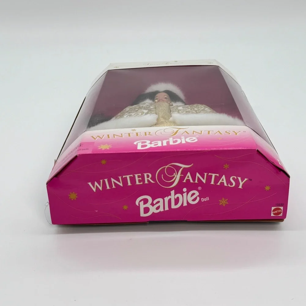 Mattel Winter Fantasy Barbie Special Edition 1995 Brunette Gold Gown 15530 NIB
